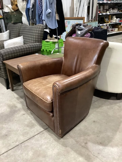Brown Leather Armchair