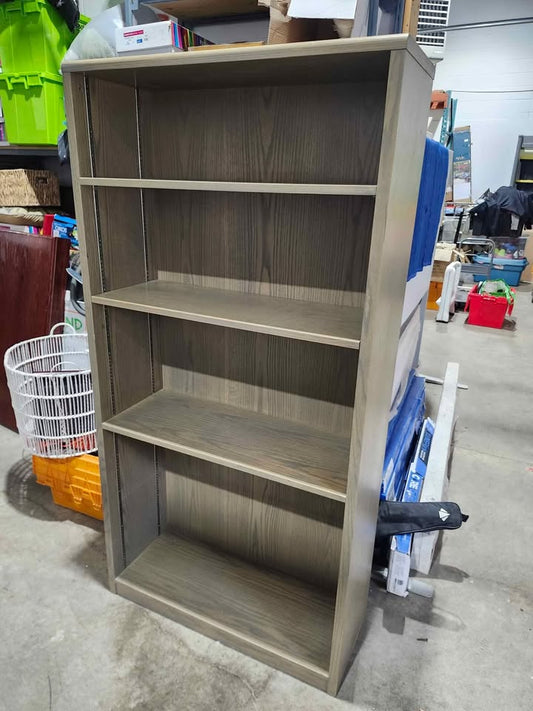 Wooden Bookcase with Adjustable Shelves