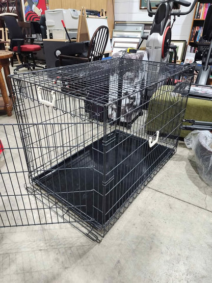 Large Black Wire Dog Crate