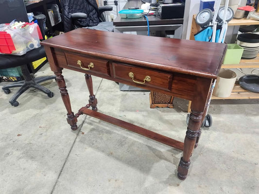 Wood Console Table with Drawers