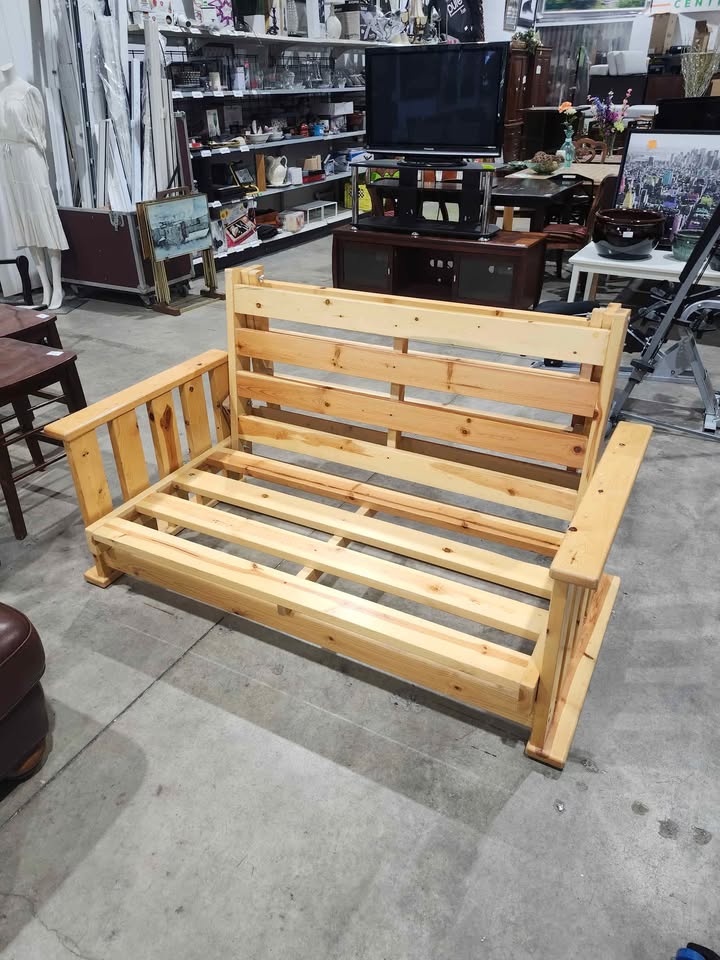 Full Wooden Futon Frame - Loveseat/bed