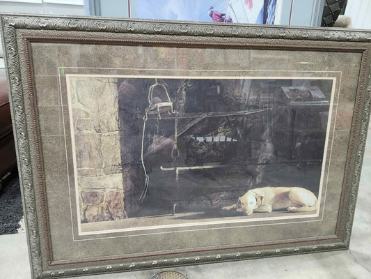 Ides of March by Andrew Wyeth - Dog Art Print Fireplace