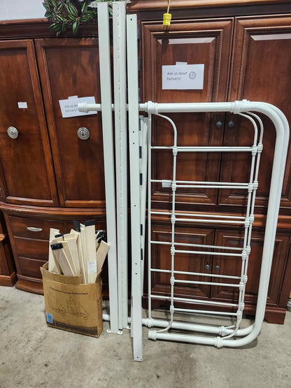 Structube GWEN White Metal Bed Frame - Full/Double