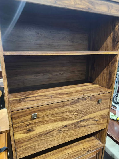 Wooden Bookcase with Drawer & Cabinet