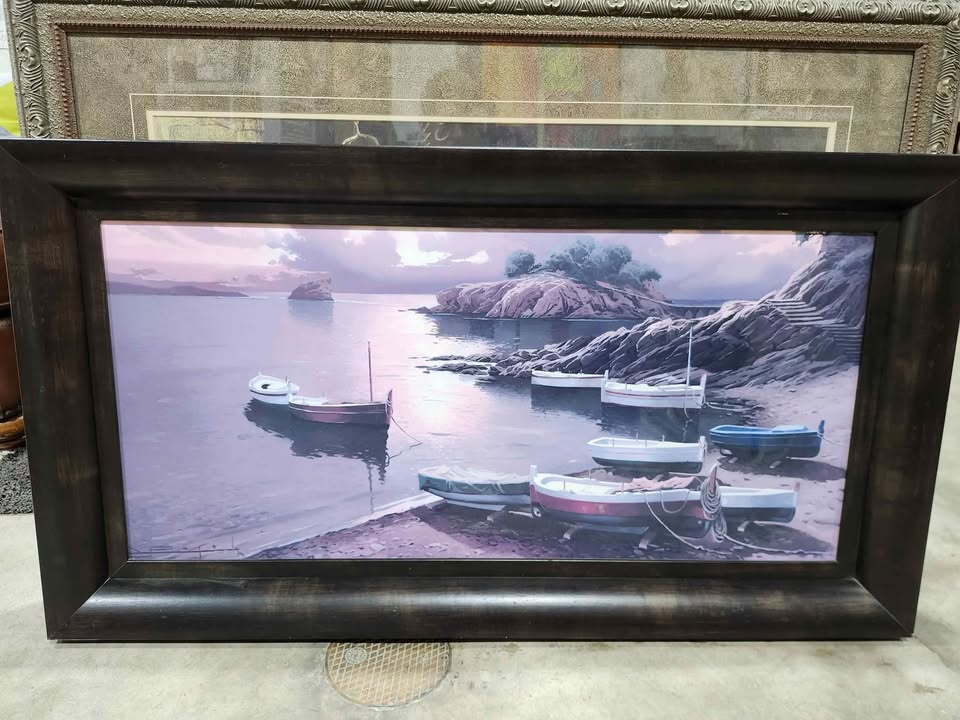 Framed Boat Art "Resolution" by Ramon Pujol