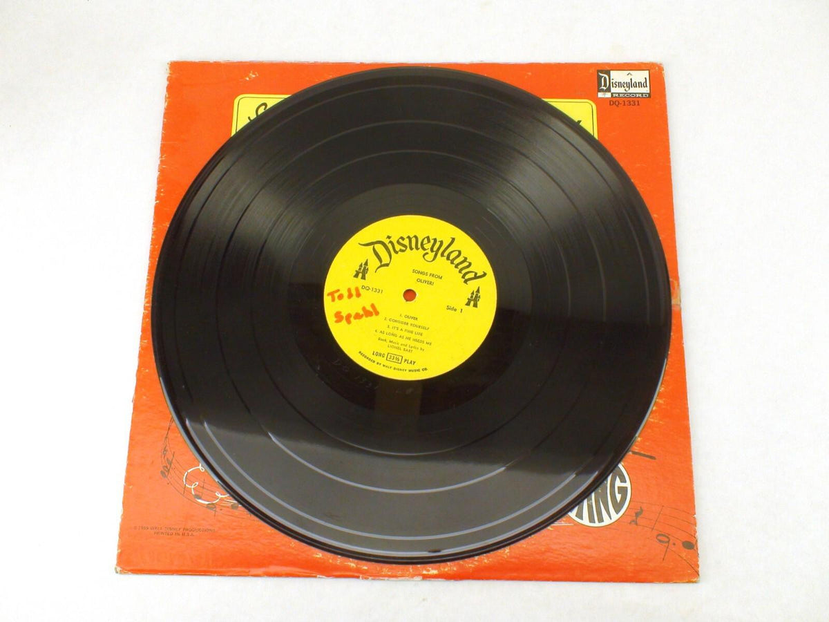 Disneyland Records Vinyl - Songs From Oliver! & Chitty Chitty Bang bang 1969