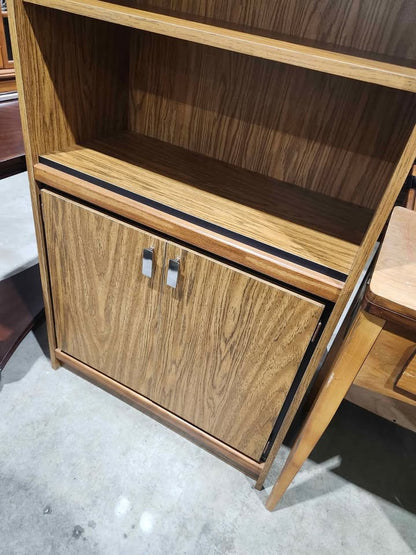 Wooden Bookcase with Cabinet