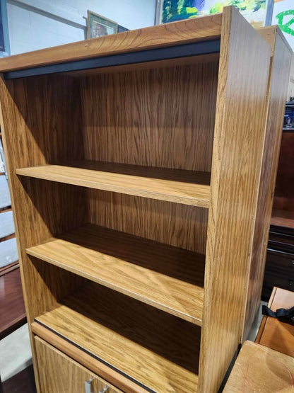 Wooden Bookcase with Cabinet