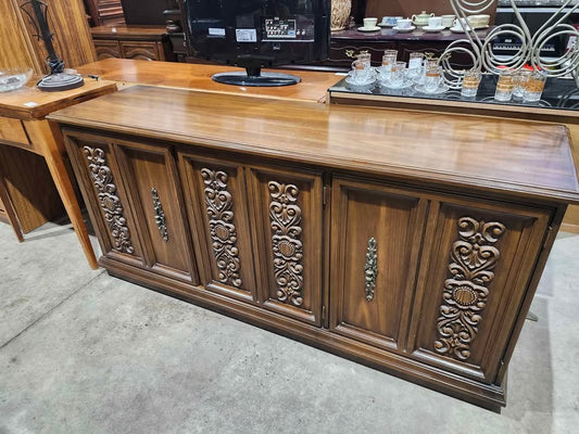 Vintage Walnut Buffet Sideboard