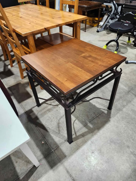 Metal/Wood Side Table