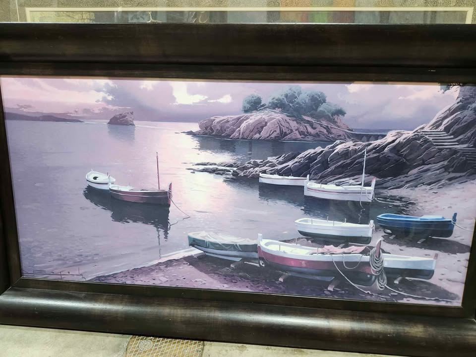 Framed Boat Art "Resolution" by Ramon Pujol