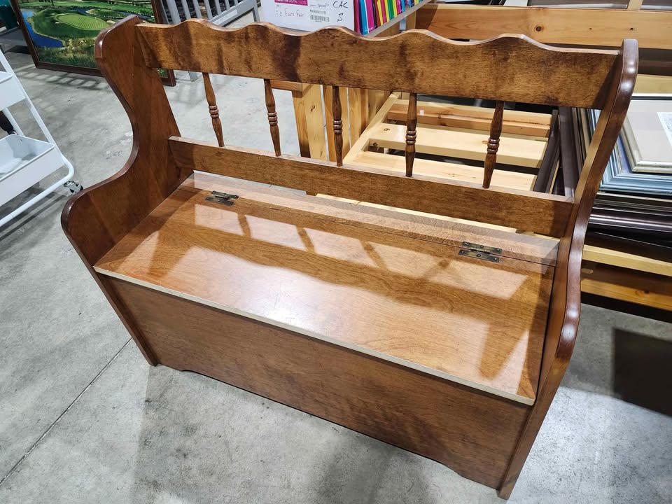 Wooden Bench with Storage
