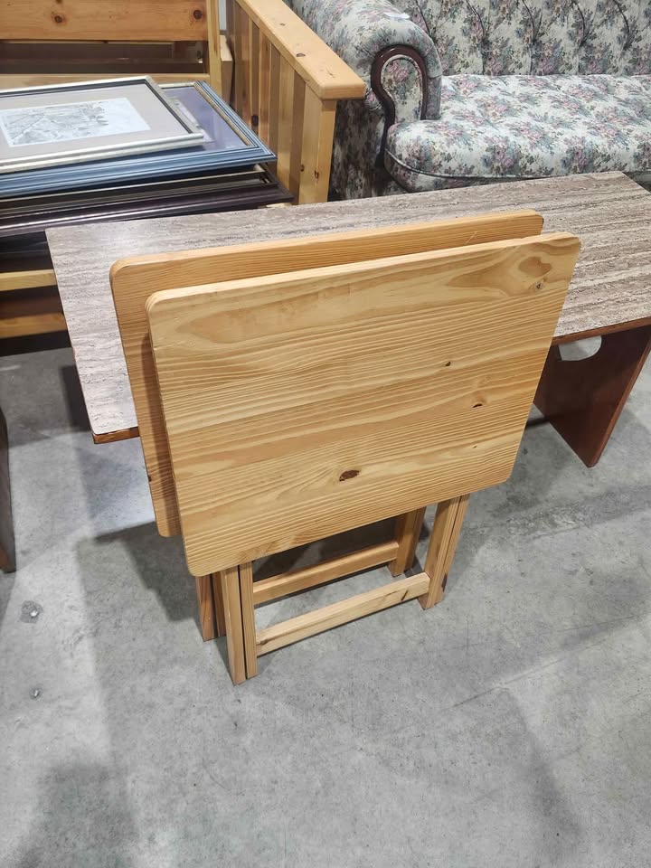 Wooden Folding TV Tray Table