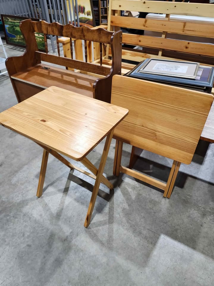 Wooden Folding TV Tray Table