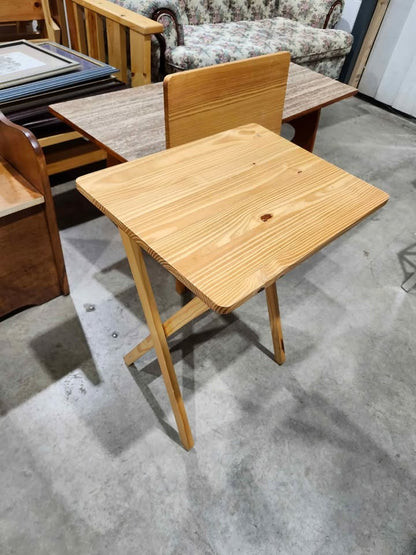 Wooden Folding TV Tray Table