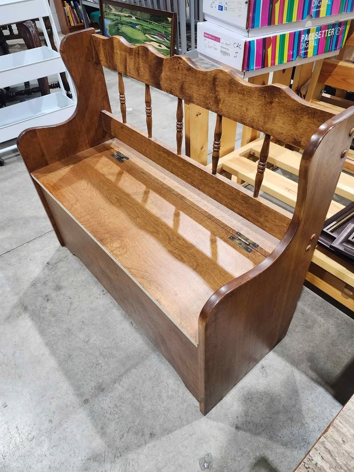 Wooden Bench with Storage