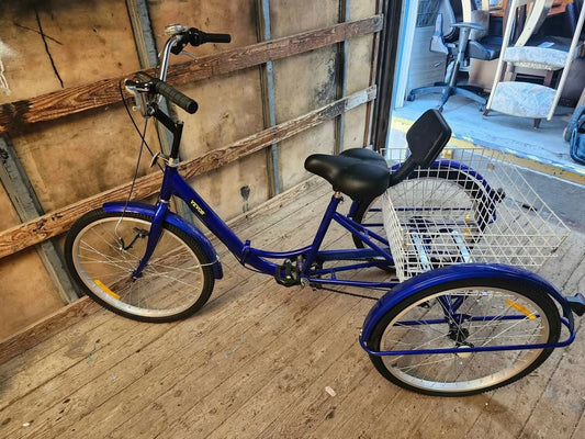 VEVOR 24" Three-Wheeled Folding Adult Tricycle