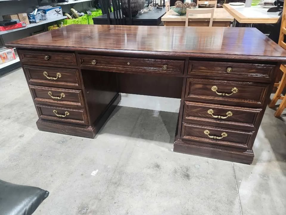 Large Wood Executive Desk