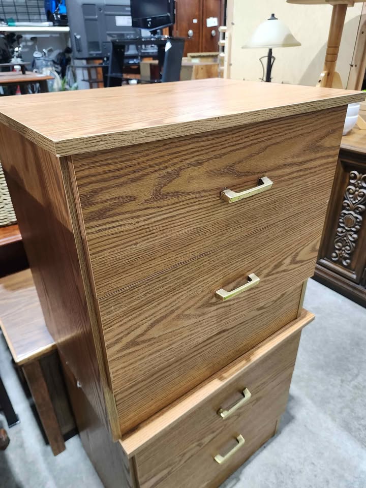 Wooden 2 Drawer Nightstand - 2 Available