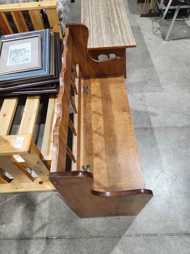 Wooden Bench with Storage