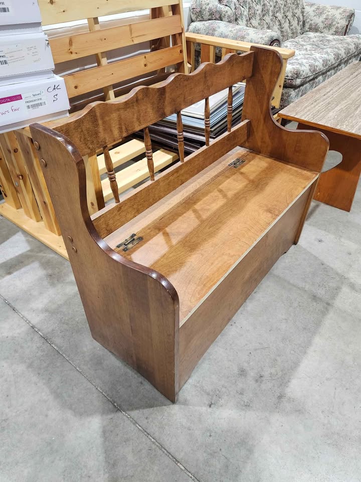 Wooden Bench with Storage