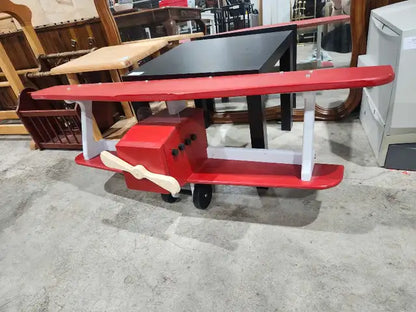 Wooden Airplane Wall Shelf