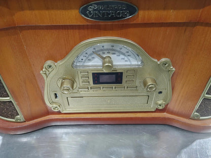 PylePro Vintage PTCDS2UI Nostalgia Music System Brown Untested - Fair