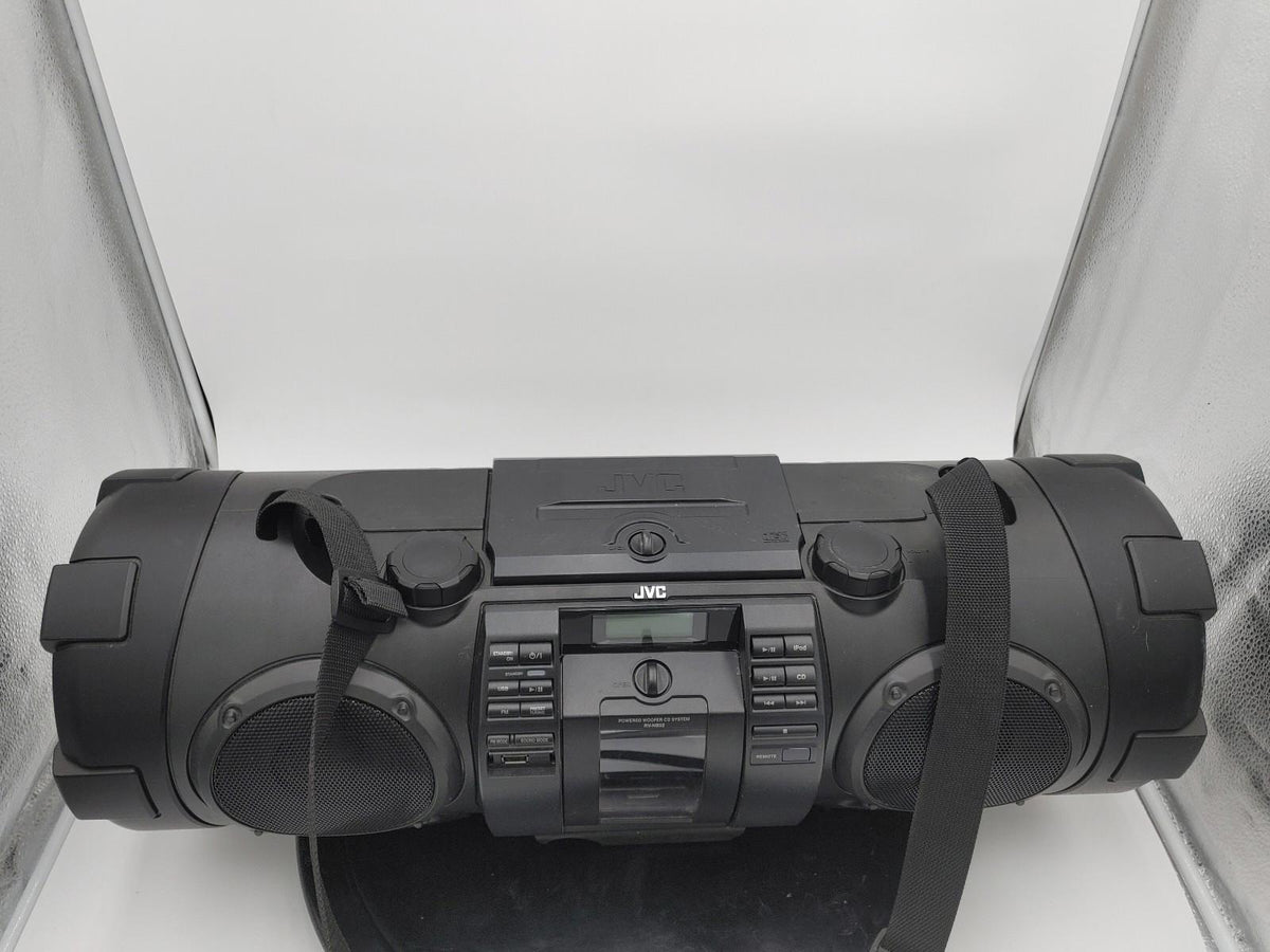 Good Condition JVC Powered Woofer CD System RV-NB52B Black Tested Working