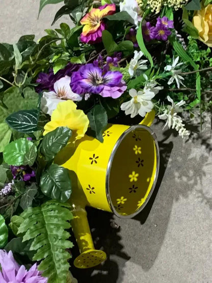 Yellow and Purple Summer Wreath 40”
