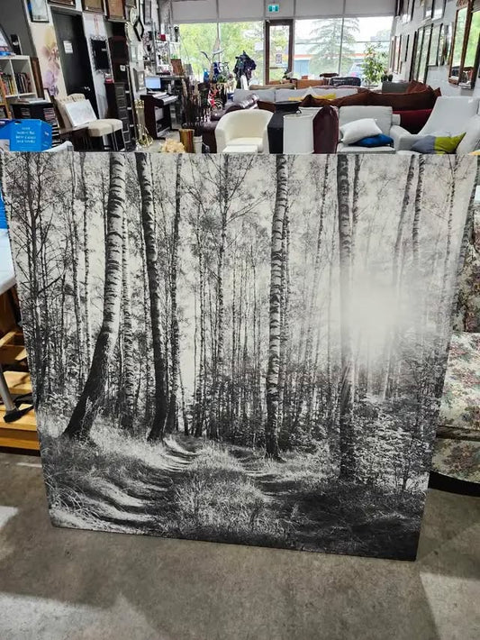 Black and White Forest Canvas Art