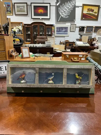 Bird Figurine Display Peg Board