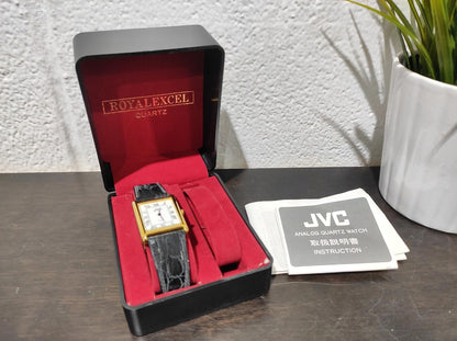 RoyalExcel Quartz JVC Analog Vintage Cowhide Leather Ladies Wrist Watch