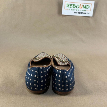 DOLCE VITA “Langley” Navy Polka Dot Loafers (Size US 8)