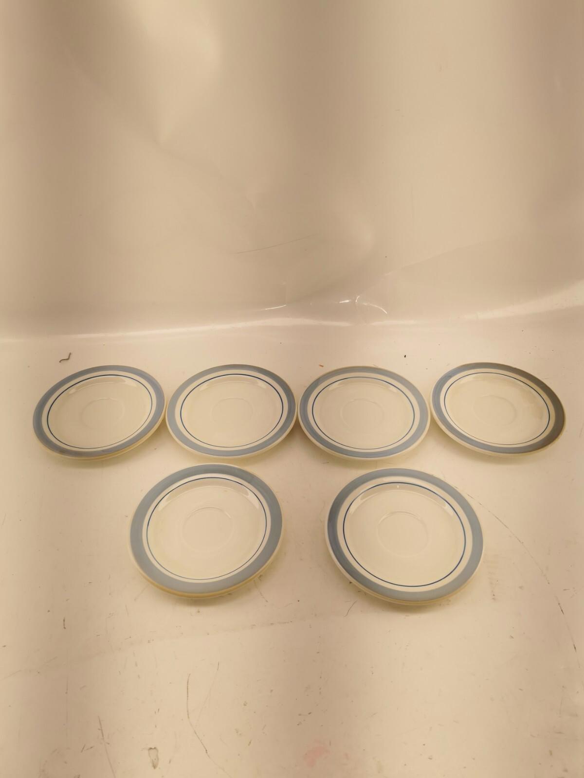Set of 6 Saucer Ceramica Quadrifoglio made in Italy