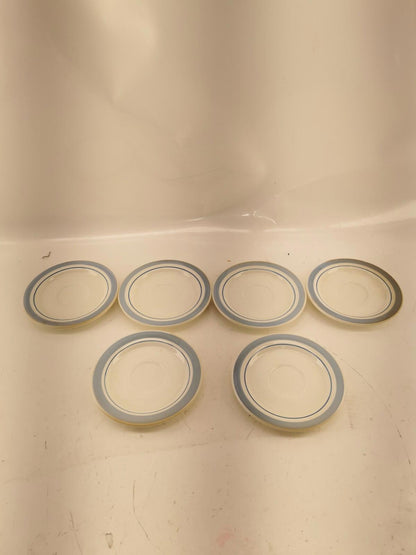 Set of 6 Saucer Ceramica Quadrifoglio made in Italy