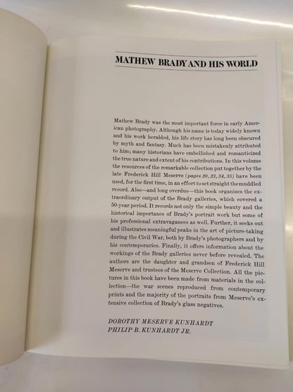 Mathew Brady And His World Meserve Collection ~ Time Life Books, 1977