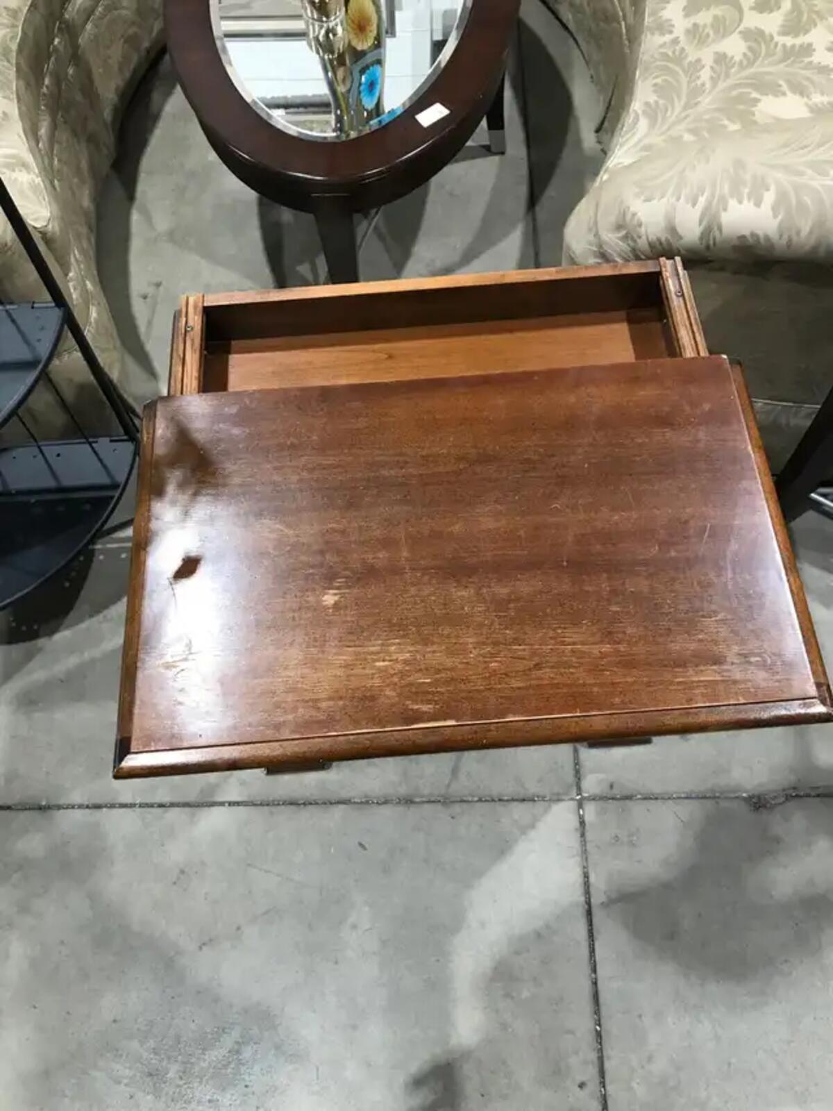 Drexel Wooden Nightstand - 3 drawer with hidden compartment