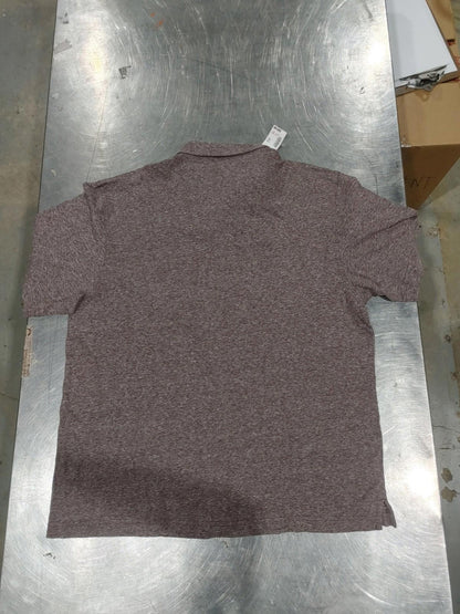 Brand New Jos A Bank Men's Button Collar T-Shirt Brown Patterned Size XL