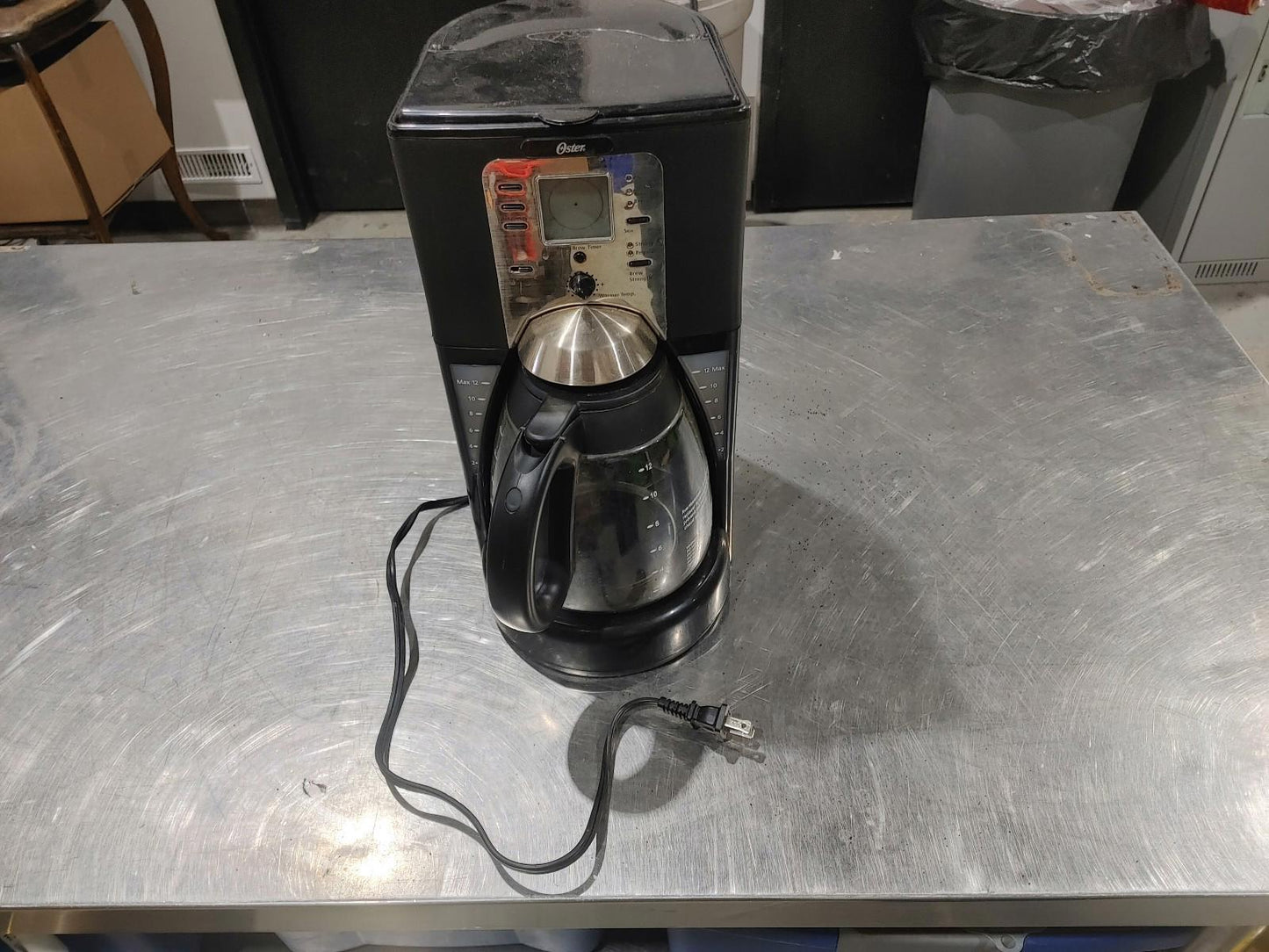 Good Condition Oster 12 Cup Programmable Coffeemaker 3307-33 Tested Works Black