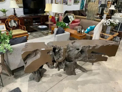 Live Edge Root Console Table