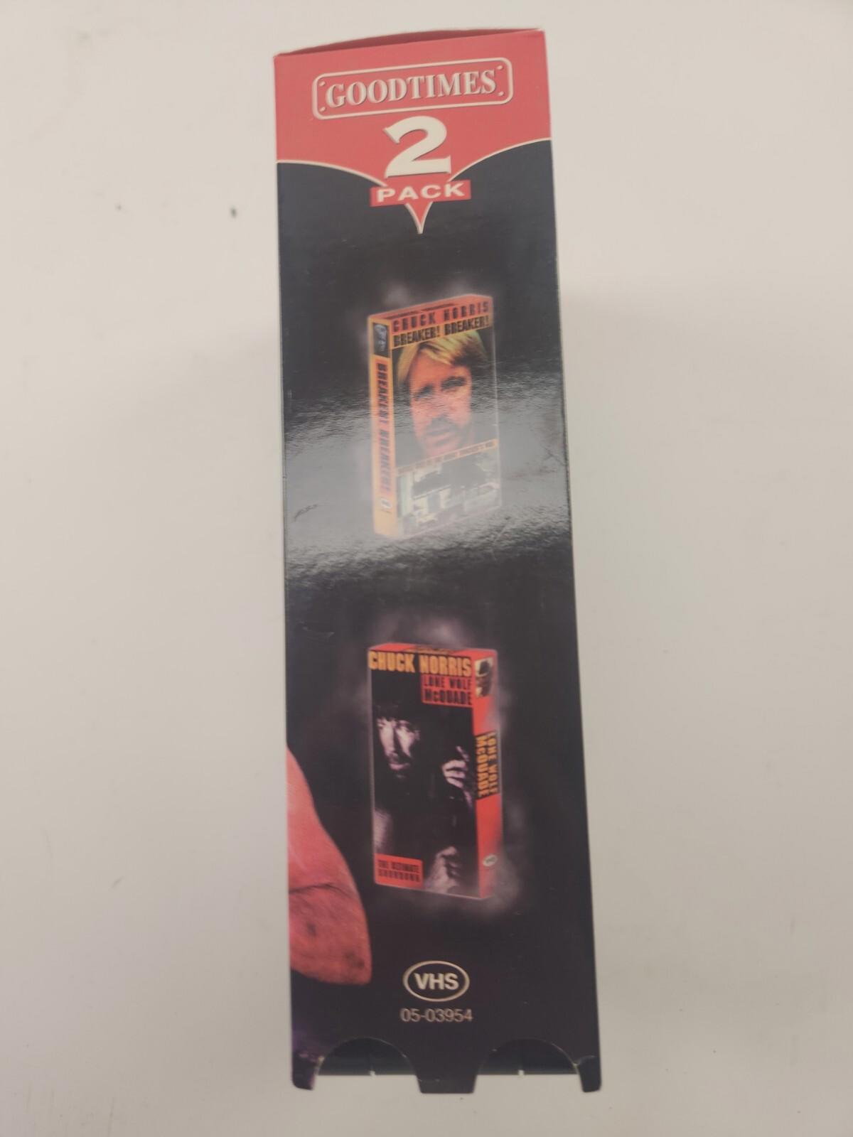 Chuck Norris VHS - 2 Pack: Unleash the Martial Arts Legend on Your Screen!