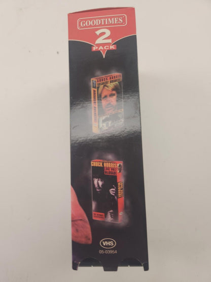 Chuck Norris VHS - 2 Pack: Unleash the Martial Arts Legend on Your Screen!