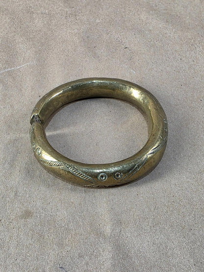 Genuine Rare 1800 Antique African bronze manilla Currency Bracelet