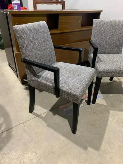 Upholstered Grey Dining BoConcept Chairs - set of 2