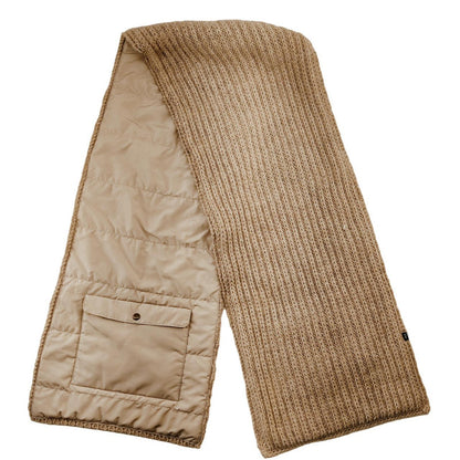 NWT Echo Beige Scarf Reversible Knit/Quilted with Pockets