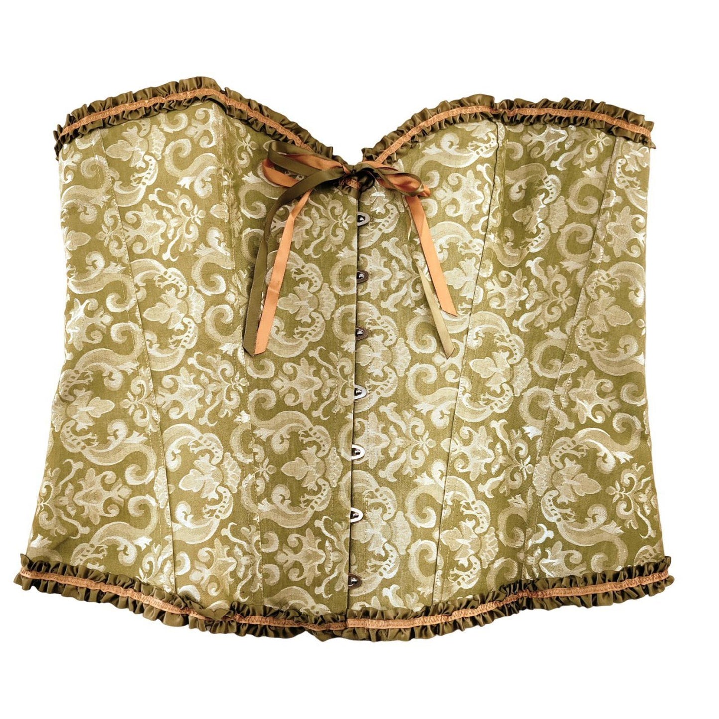 NWT Green Brocade Fashion Corset Size 6XL