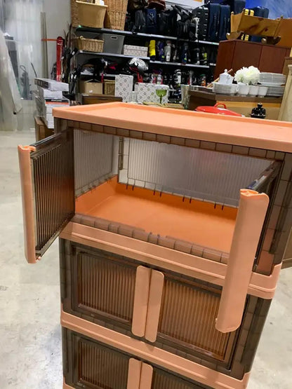 Large Stacking Storage Cubes in Peach
