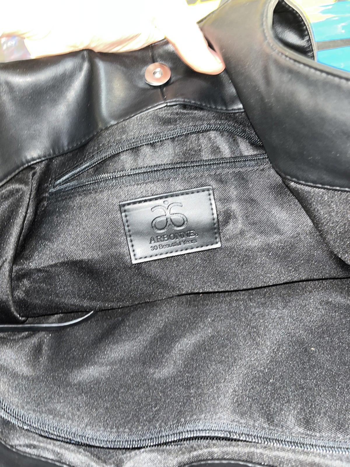 Arbonne Black Faux Leather Tote Bag