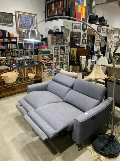 Grey Power Reclining Sofa