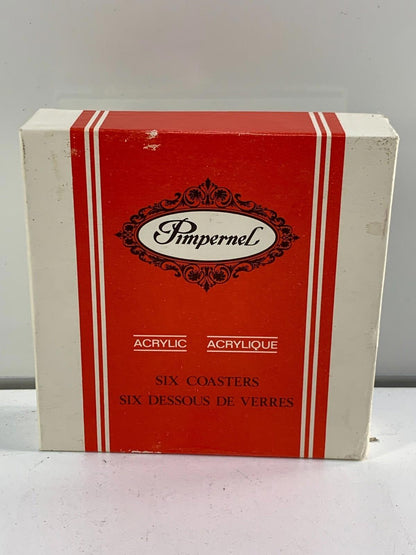 Vintage Pimpernel ACRYLIC Six Coasters